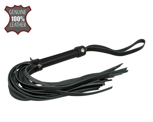 Черная многохвостовая плеть с шипами - 40 см. - Sitabella - купить с доставкой в Кисловодске