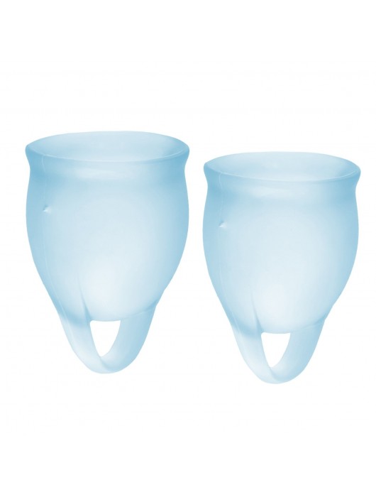 Набор голубых менструальных чаш Feel confident Menstrual Cup - Satisfyer - купить с доставкой в Кисловодске