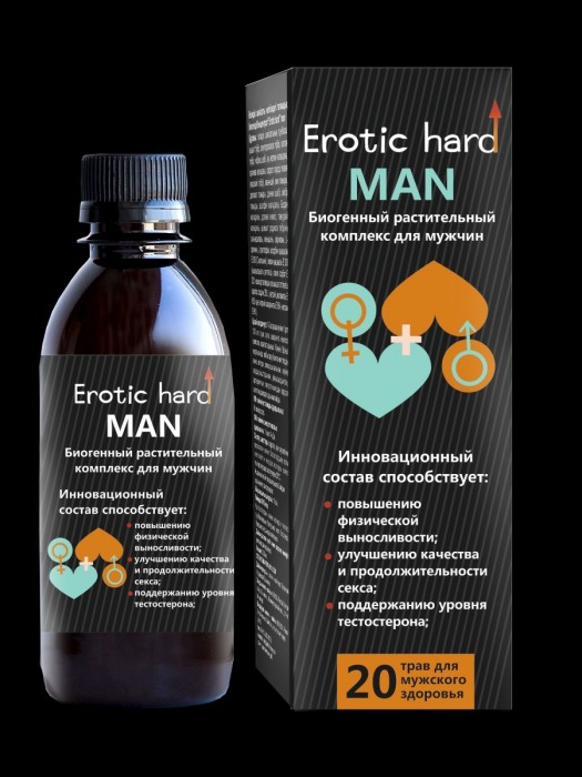 Мужской биогенный концентрат для усиления эрекции Erotic hard Man - 250 мл. - Erotic Hard - купить с доставкой в Кисловодске