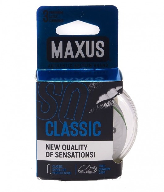 Классические презервативы в пластиковом кейсе MAXUS Classic - 3 шт. - Maxus - купить с доставкой в Кисловодске