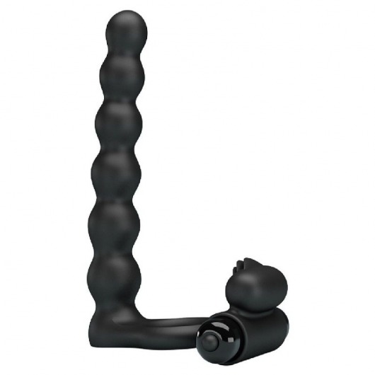 Черная насадка для двойной стимуляции Hercules Penis Sheath III - 15,3 см. - Baile - купить с доставкой в Кисловодске