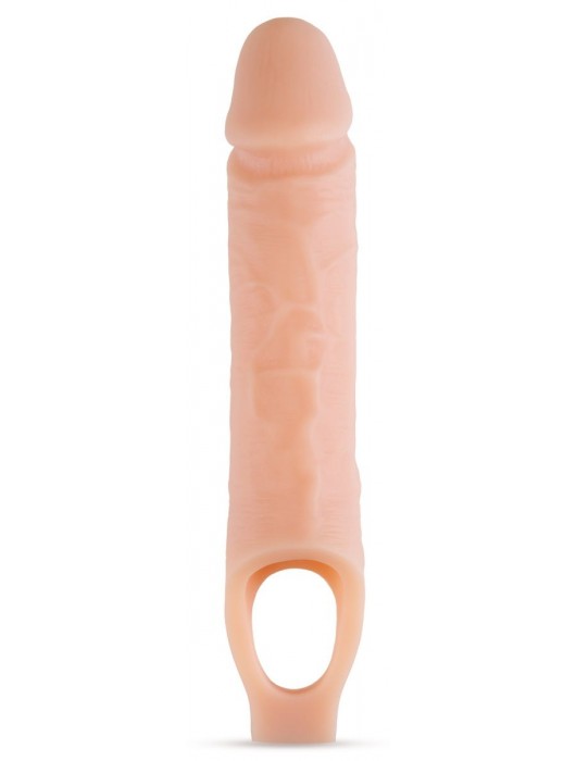 Телесный реалистичный фаллоудлинитель 10 Inch Silicone Cock Sheath Penis Extender - 25,4 см. - Blush Novelties - в Кисловодске купить с доставкой