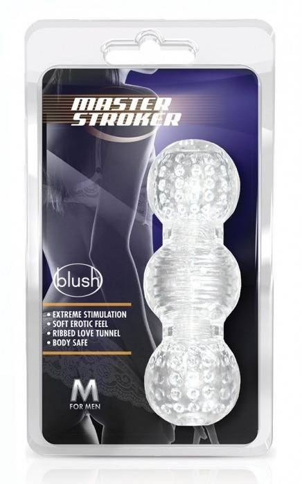 Прозрачный фигурный мастурбатор Master Stroker - Blush Novelties - в Кисловодске купить с доставкой
