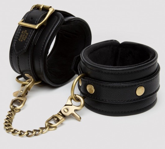 Черные оковы на ноги Bound to You Faux Leather Ankle Cuffs - Fifty Shades of Grey - купить с доставкой в Кисловодске
