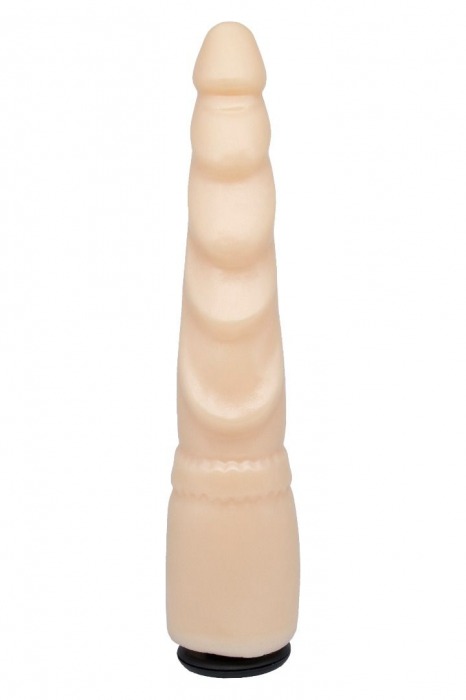 Телесная реалистичная насадка-елочка - 20,5 см. - LOVETOY (А-Полимер) - купить с доставкой в Кисловодске