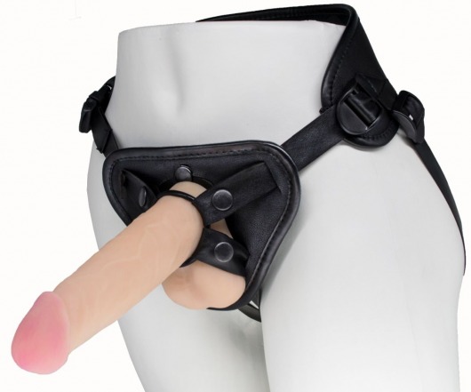 Пояс харнесс BEST UNI strap с 2 насадками - 18 и 22 см. - LOVETOY (А-Полимер) - купить с доставкой в Кисловодске