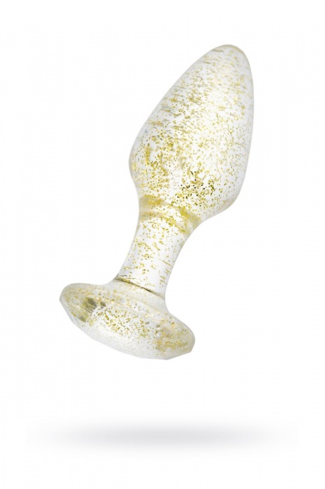 Золотистая акриловая анальная втулка - 8 см. - Toyfa Basic