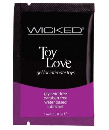 Лубрикант на водной основе для использования с игрушками WICKED Toy Love - 3 мл. - Wicked - купить с доставкой в Кисловодске