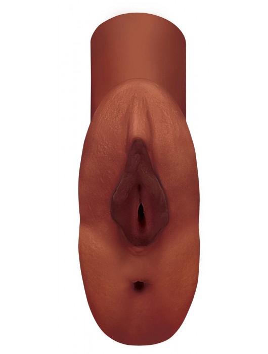 Коричневый мастурбатор Perfect Pussy Double Stroker - Pipedream - в Кисловодске купить с доставкой