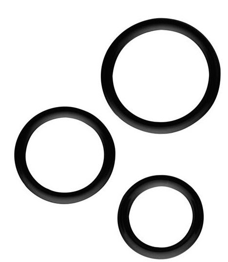 Набор из 3 эрекционных колец SILICONE COCKRINGS - Dream Toys - в Кисловодске купить с доставкой