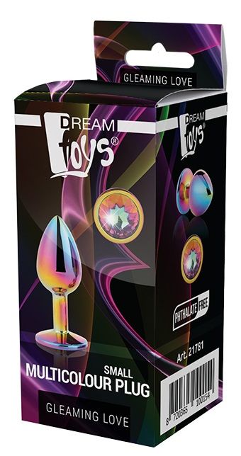 Голографическая анальная втулка с радужным кристаллом - 7,1 см. - Dream Toys - купить с доставкой в Кисловодске