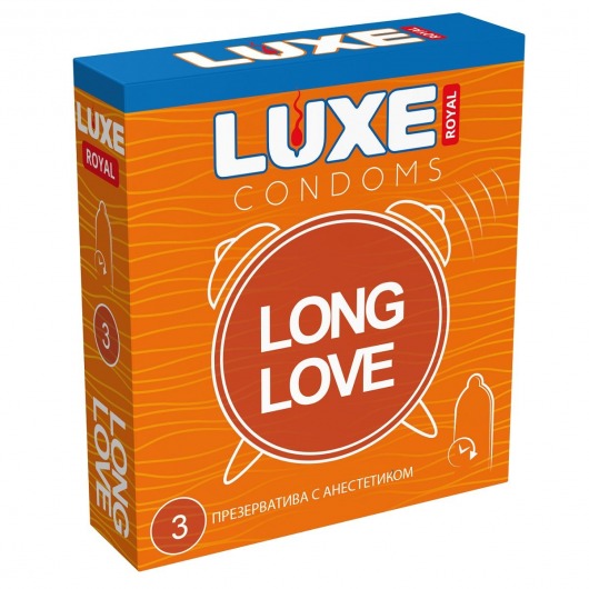Презервативы с продлевающим эффектом LUXE Royal Long Love - 3 шт. - Luxe - купить с доставкой в Кисловодске