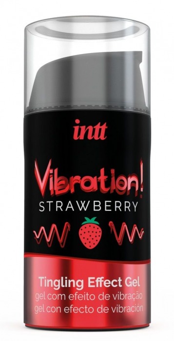 Жидкий интимный гель с эффектом вибрации Vibration! Strawberry - 15 мл. - INTT - купить с доставкой в Кисловодске