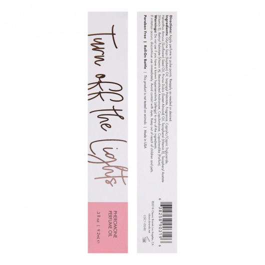 Парфюмерное масло с феромонами Turn Off The Lights с цветочно-восточным ароматом - 9,2 мл. -  - Магазин феромонов в Кисловодске