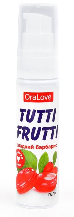 Гель-смазка Tutti-frutti со вкусом барбариса - 30 гр. - Биоритм - купить с доставкой в Кисловодске