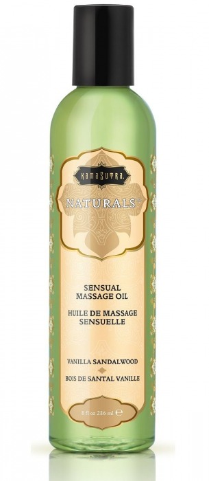 Массажное масло Naturals Vanilla Sandalwood с ароматом ванили и сандала - 236 мл. - Kama Sutra - купить с доставкой в Кисловодске