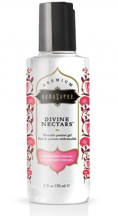 Гель-лубрикант на водной основе Divine Nectars Strawberry Dream с ароматом клубники - 150 мл. - Kama Sutra - купить с доставкой в Кисловодске
