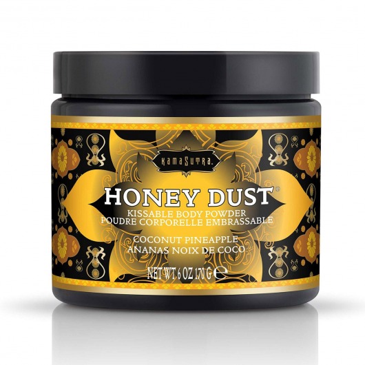 Пудра для тела Honey Dust Body Powder с ароматом кокоса и ананаса - 170 гр. - Kama Sutra - купить с доставкой в Кисловодске