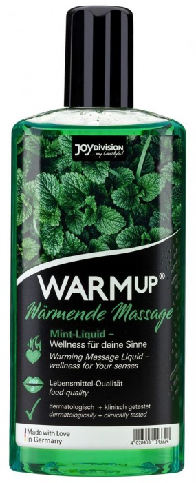 Массажное масло WARMup Mint с ароматом мяты - 150 мл. - Joy Division - купить с доставкой в Кисловодске