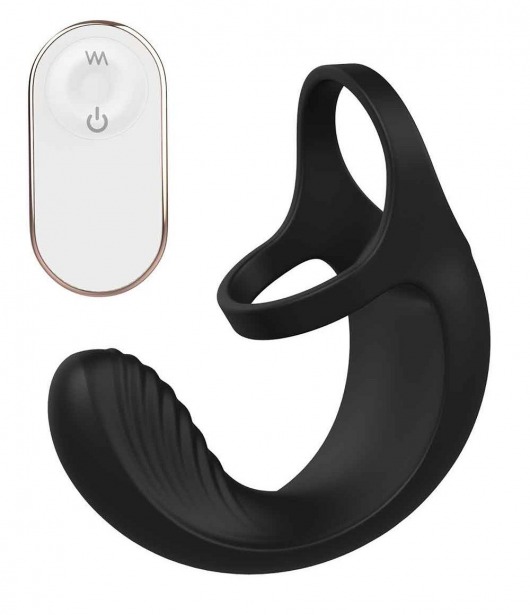 Черный анальный стимулятор с эрекционными кольцами Remote Couple Teaser - Dream Toys - в Кисловодске купить с доставкой