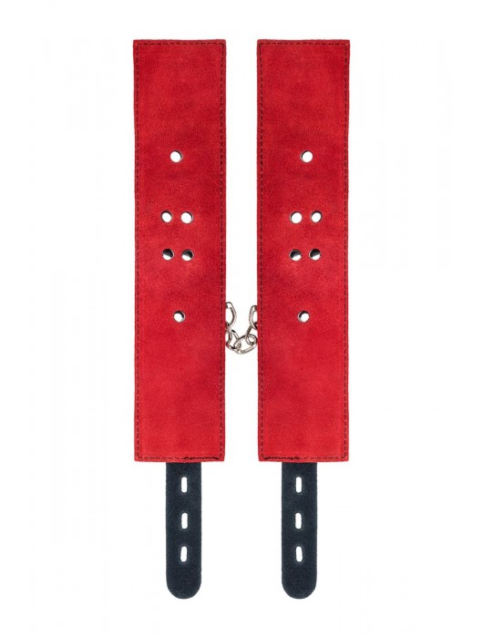 Красно-черные оковы на ноги из кожи - ToyFa - купить с доставкой в Кисловодске