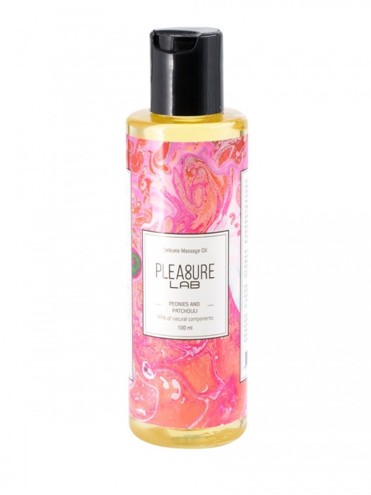 Массажное масло Pleasure Lab Delicate с ароматом пиона и пачули - 100 мл. - Pleasure Lab - купить с доставкой в Кисловодске