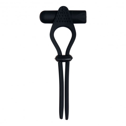 Черное эрекционное лассо с вибропулей Black Tie Affair - Zero Tolerance - в Кисловодске купить с доставкой