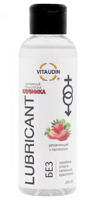 Интимный гель-смазка на водной основе VITA UDIN с ароматом клубники - 200 мл. - VITA UDIN - купить с доставкой в Кисловодске