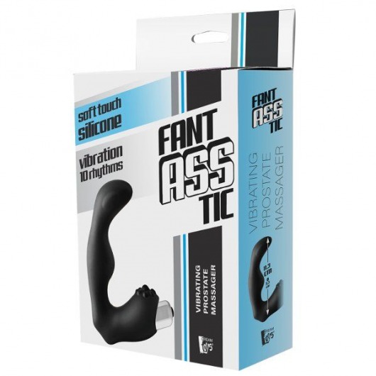 Черный вибромассажер простаты FantASStic Vibrating Prostate Massager - 11,3 см. - Dream Toys - в Кисловодске купить с доставкой
