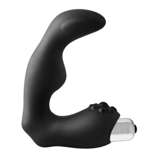 Черный вибромассажер простаты FantASStic Vibrating Prostate Massager - 11,3 см. - Dream Toys - в Кисловодске купить с доставкой
