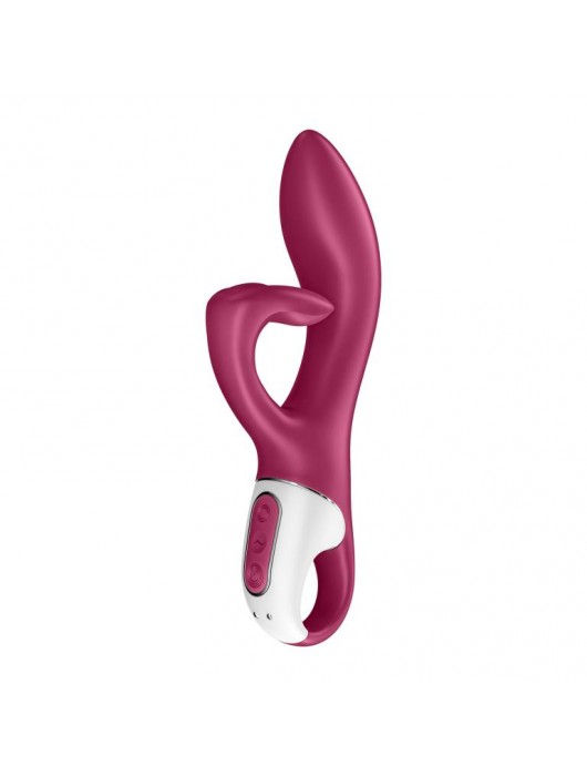 Малиновый вибратор-кролик Embrace Me - 21,2 см. - Satisfyer