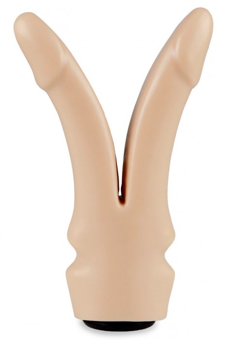 Телесная сплит-насадка харнесс - 16,5 см. - LOVETOY (А-Полимер) - купить с доставкой в Кисловодске