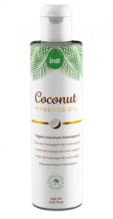 Массажное масло Vegan Coconut - 150 мл. - INTT - купить с доставкой в Кисловодске