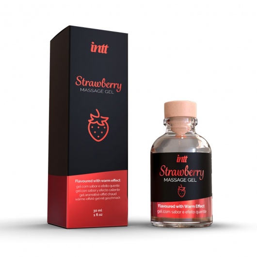 Массажный гель с ароматом клубники Strawberry - 30 мл. - INTT - купить с доставкой в Кисловодске