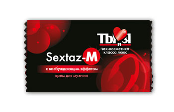Возбуждающий крем Sextaz-M для мужчин в одноразовой упаковке - 1,5 гр. - Биоритм - купить с доставкой в Кисловодске