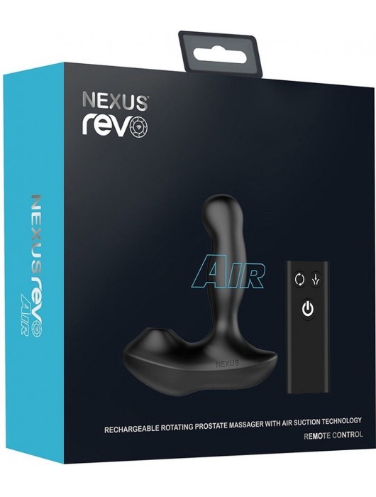 Черный вибратор-ротатор для стимуляции простаты Nexus Revo Air - Nexus Range - в Кисловодске купить с доставкой