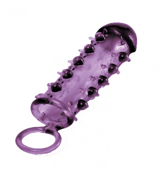 Закрытая фиолетовая насадка с пупырышками SAMURAI PENIS SLEEVE PURPLE - 14,5 см. - NMC - в Кисловодске купить с доставкой