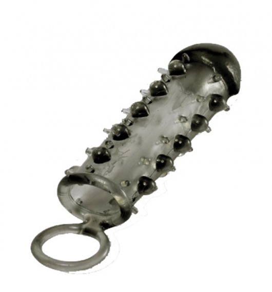 Дымчатая стимулирующая насадка с закрытой головкой SAMURAI PENIS SLEEVE BLACK - 14,5 см. - NMC - в Кисловодске купить с доставкой