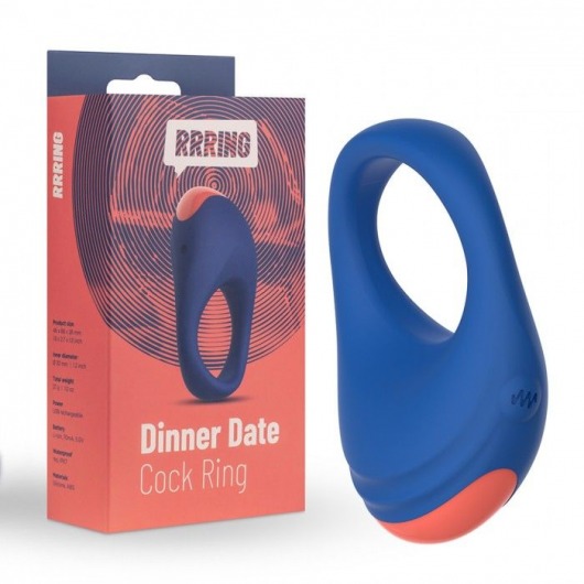 Синее эрекционное кольцо RRRING Dinner Date Cock Ring - FeelzToys - в Кисловодске купить с доставкой