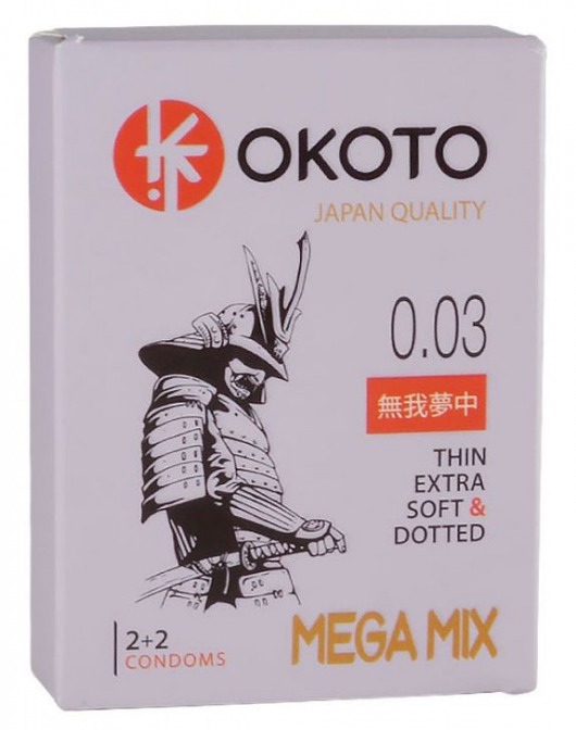 Набор из 4 презервативов OKOTO MegaMIX - Sitabella - купить с доставкой в Кисловодске