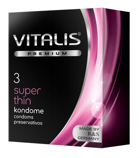 Ультратонкие презервативы VITALIS PREMIUM super thin - 3 шт. - Vitalis - купить с доставкой в Кисловодске