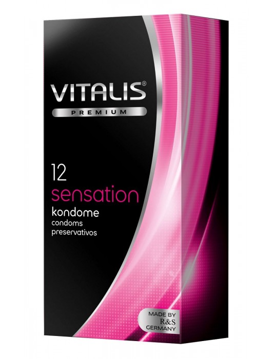 Презервативы VITALIS PREMIUM sensation с пупырышками и кольцами - 12 шт. - Vitalis - купить с доставкой в Кисловодске