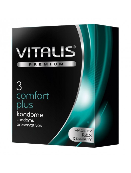Контурные презервативы VITALIS PREMIUM comfort plus - 3 шт. - Vitalis - купить с доставкой в Кисловодске
