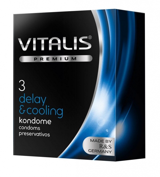 Презервативы VITALIS PREMIUM delay   cooling с охлаждающим эффектом - 3 шт. - Vitalis - купить с доставкой в Кисловодске