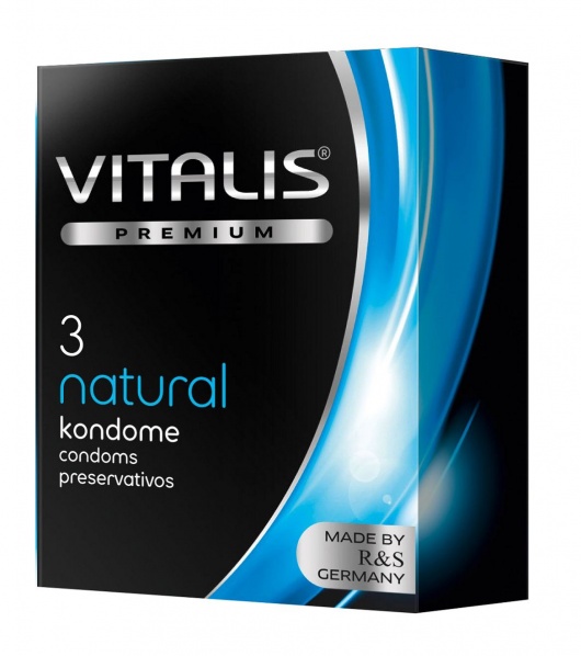 Классические презервативы VITALIS PREMIUM natural - 3 шт. - Vitalis - купить с доставкой в Кисловодске
