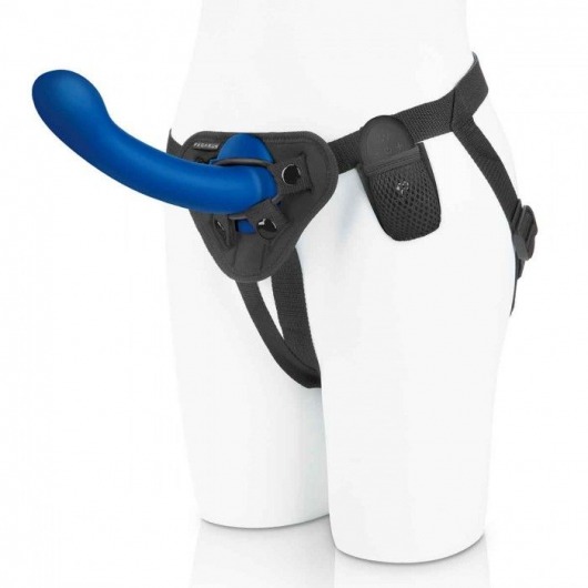 Синяя насадка Remote Control P-Spot G-Spot с черными трусиками - 20 см. - Pegasus - купить с доставкой в Кисловодске