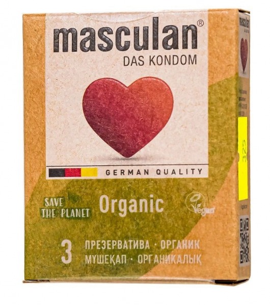 Экологически чистые презервативы Masculan Organic - 3 шт. - Masculan - купить с доставкой в Кисловодске