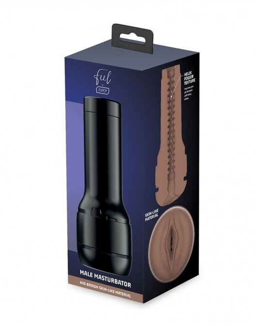 Коричневый мастурбатор-вагина Feel Stroker - Kiiroo - в Кисловодске купить с доставкой