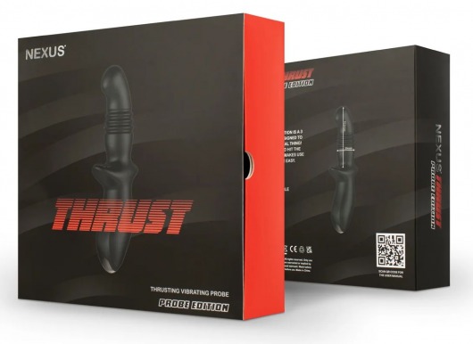 Черный вибромассажер простаты Nexus Thrust с возвратно-поступательными движениями - Nexus Range - в Кисловодске купить с доставкой