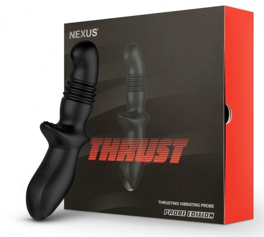 Черный вибромассажер простаты Nexus Thrust с возвратно-поступательными движениями - Nexus Range - в Кисловодске купить с доставкой